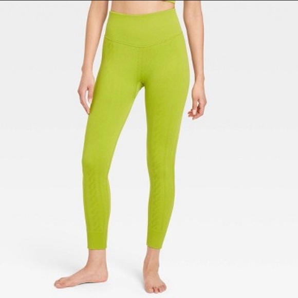 JoyLab Pants & Jumpsuits Joylab Green Cable Knit High Rise Leggings